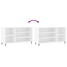 Berkfield Home Shoe Cabinet White 102x36x60 cm Engineered Wood - Size: 102 x 36 x 60 cm - thumbnail 7