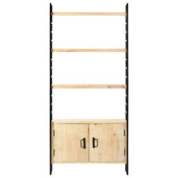 Berkfield Home 4-Tier Bookcase 80x30x180 cm Solid Mango Wood in Brown - Size: 80 x 30 x 180 cm - thumbnail 2