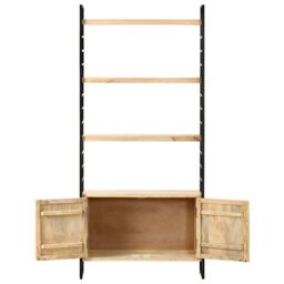 Berkfield Home 4-Tier Bookcase 80x30x180 cm Solid Mango Wood in Brown - Size: 80 x 30 x 180 cm - thumbnail 3
