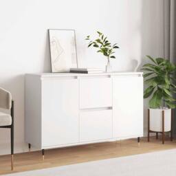 Berkfield Home Sideboard White 104x35x70 cm Engineered Wood - Size: 104 x 35 x 70 cm - thumbnail 2
