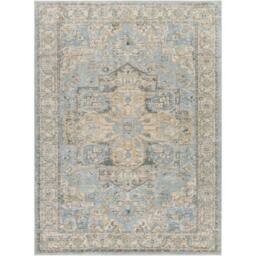 Livabliss Avellino-Vintage Beige Blue Gray Traditional Boho High Pile Living Rug - Size: 200 cm x 280 cm - thumbnail 2