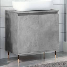 Berkfield Home Bathroom Cabinet Concrete Grey 58x33x60 cm Engineered Wood - Size: 58 x 33 x 60 cm - thumbnail 1