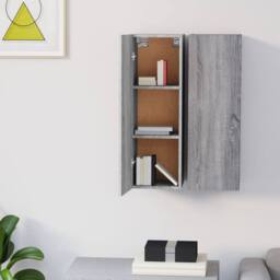 Berkfield Home TV Cabinets 2 pcs Grey Sonoma 30.5x30x90 cm Engineered Wood - thumbnail 8