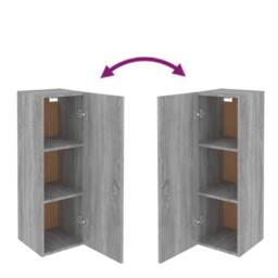 Berkfield Home TV Cabinets 2 pcs Grey Sonoma 30.5x30x90 cm Engineered Wood - thumbnail 7