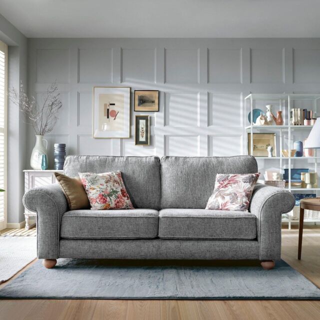 Abakus Direct Ingrid 3 Seater Sofa in Steel Grey in Dark Grey - image 1