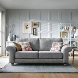 Abakus Direct Ingrid 3 Seater Sofa in Steel Grey in Dark Grey