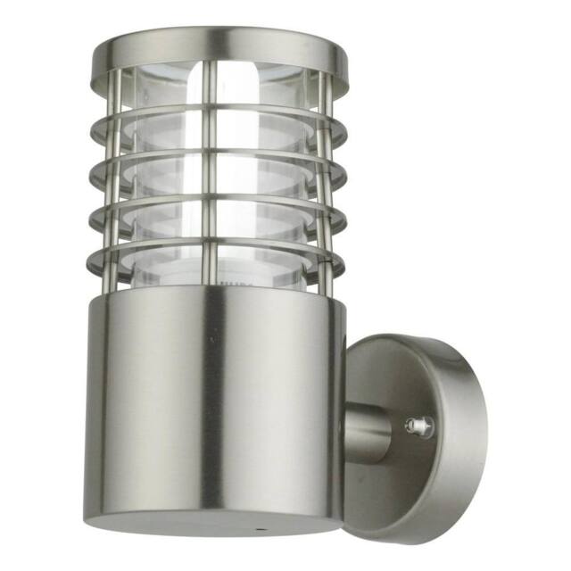 First Choice Lighting Bloom - Brushed Stainless Steel Outdoor Wall Light in Silver - image 1