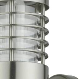 First Choice Lighting Bloom - Brushed Stainless Steel Outdoor Wall Light in Silver - thumbnail 5
