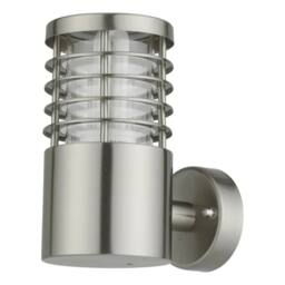 First Choice Lighting Bloom - Brushed Stainless Steel Outdoor Wall Light in Silver - thumbnail 2