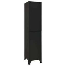 Berkfield Home Locker Cabinet Black 38x45x180 cm Steel - Size: 38 x 45 x 180 cm - thumbnail 5