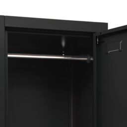 Berkfield Home Locker Cabinet Black 38x45x180 cm Steel - Size: 38 x 45 x 180 cm - thumbnail 6