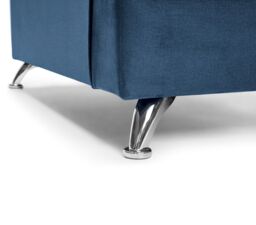 Abakus Direct Ferguson Corner Sofa Dark Blue Velvet - thumbnail 6