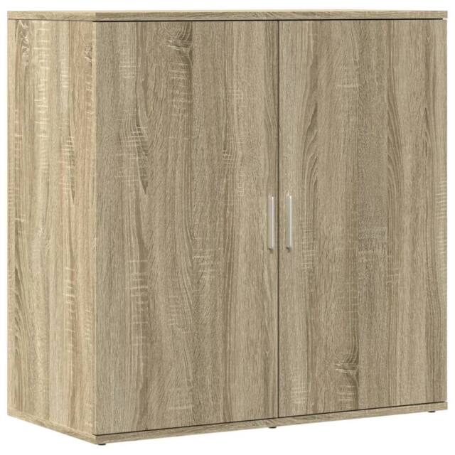 Berkfield Home Sideboard Sonoma Oak 79x38x80 cm Engineered Wood in Brown - Size: 79 x 38 x 80 cm - image 1