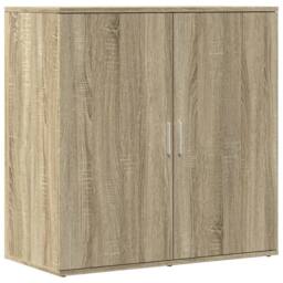 Berkfield Home Sideboard Sonoma Oak 79x38x80 cm Engineered Wood in Brown - Size: 79 x 38 x 80 cm - thumbnail 1