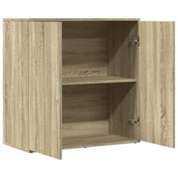 Berkfield Home Sideboard Sonoma Oak 79x38x80 cm Engineered Wood in Brown - Size: 79 x 38 x 80 cm - thumbnail 6