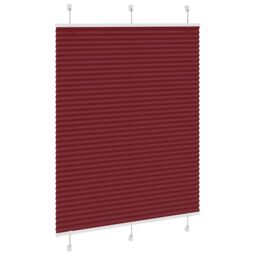 Berkfield Home Pleated Blind Bordeaux Red 110x150 cm Fabric Width 109.4 cm Polyester - thumbnail 3
