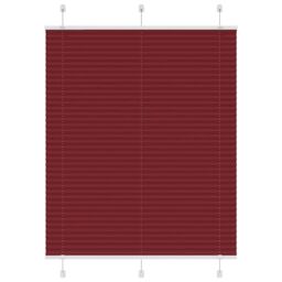 Berkfield Home Pleated Blind Bordeaux Red 110x150 cm Fabric Width 109.4 cm Polyester - thumbnail 1