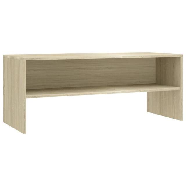 Berkfield Home TV Cabinet Sonoma Oak 100x40x40 cm Engineered Wood in Light Tan - Size: 100 x 40 x 40 cm - image 1