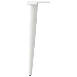 Berkfield Home Coffee Table Legs Conical Shape 4 pcs White 42-43 cm Steel - thumbnail 6