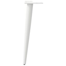Berkfield Home Coffee Table Legs Conical Shape 4 pcs White 42-43 cm Steel - thumbnail 5