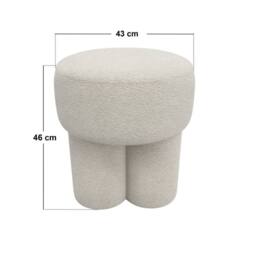 Solace+Co Ferro High Pouffe Beige Fabric - thumbnail 3