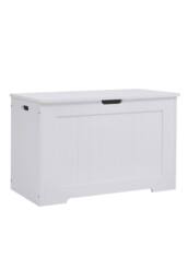 Living and Home White Wooden Storage Chest Organiser Box - thumbnail 3
