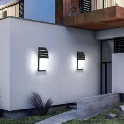Pheashine Stylish Outdoor Wall Light 2-Pack IP44 Waterproof 12W LED Black - thumbnail 3