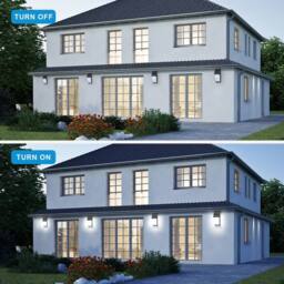 Pheashine Stylish Outdoor Wall Light 2-Pack IP44 Waterproof 12W LED Black - thumbnail 6