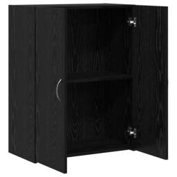 Berkfield Home Office Cabinet - Black Oak, 60 x 32 x 77.5 cm, Engineered Wood - Size: 60 x 32 x 77.5 cm - thumbnail 5
