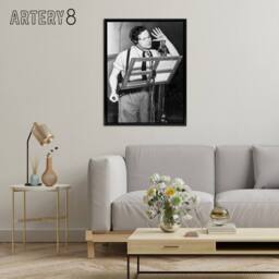 "Artery8 Actor Orson Welles Studio Photograph Framed Canvas Wall Art Print in Grey - Size: W12"" x H16""" - thumbnail 3
