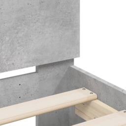 Berkfield Home Durable Bed Frame without Mattress Concrete Grey 180x200 cm Super King - thumbnail 8