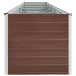 Berkfield Home Garden Raised Bed Galvanised Steel 400x80x45 cm Brown - Size: 400 x 80 x 45 cm - thumbnail 4
