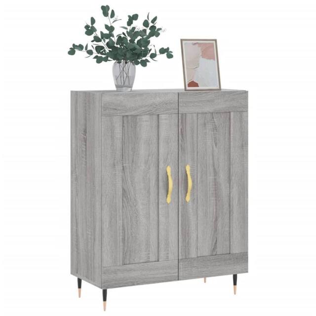Berkfield Home Sideboard Grey Sonoma 69.5x34x90 cm Engineered Wood - image 1