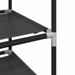 Berkfield Home Shoe Racks 2 pcs 10-Tier Black 33x33x174 cm Non-woven Fabric - Size: 33 x 33 x 174 cm - thumbnail 7