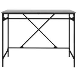 Berkfield Home Charming Desk Grey Sonoma 100x50x75 cm Engineered Wood & Iron - Size: 100 x 50 x 75 cm - thumbnail 5