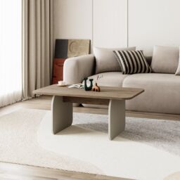 Decortie 'Pietra' Japandi Style Modern Coffee Table 100cm in Light Oak - Size: 1 Pack - thumbnail 1