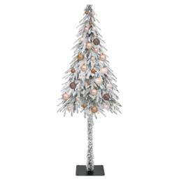 Berkfield Home Christmas Tree with 150 LEDs White 150 cm PE & Steel - thumbnail 4