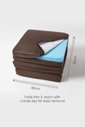 Homescapes Suede Orthopaedic Foam 3 Seater Booster Cushion in Chocolate - thumbnail 6