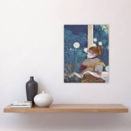 "Artery8 Cafe Concert Song of the Dog Edgar Degas Vintage Wall Art Print Poster in Blue - Size: W18"" x H24""" - thumbnail 4