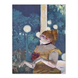 "Artery8 Cafe Concert Song of the Dog Edgar Degas Vintage Wall Art Print Poster in Blue - Size: W18"" x H24""" - thumbnail 1
