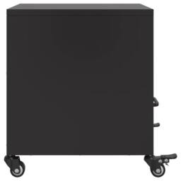 Berkfield Home Stylish Bedside Cabinet Black 36x39x43.5 cm Steel - thumbnail 7
