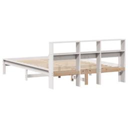 Berkfield Home Decorative Bed Frame without Mattress White 150x200 cm King Size - thumbnail 6
