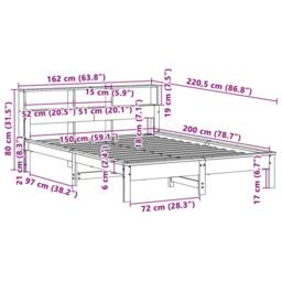Berkfield Home Decorative Bed Frame without Mattress White 150x200 cm King Size - thumbnail 9