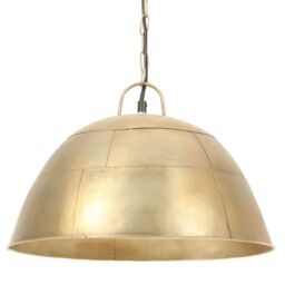 Berkfield Home Industrial Vintage Hanging Lamp 25 W Brass Round 41 cm E27 in Gold - thumbnail 2