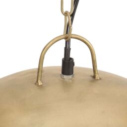 Berkfield Home Industrial Vintage Hanging Lamp 25 W Brass Round 41 cm E27 in Gold - thumbnail 6