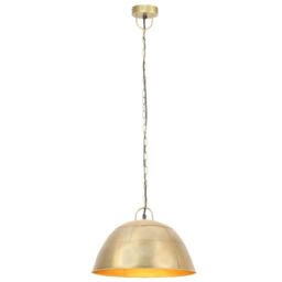 Berkfield Home Industrial Vintage Hanging Lamp 25 W Brass Round 41 cm E27 in Gold - thumbnail 3
