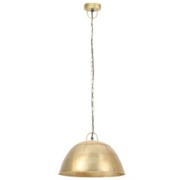 Berkfield Home Industrial Vintage Hanging Lamp 25 W Brass Round 41 cm E27 in Gold - thumbnail 4