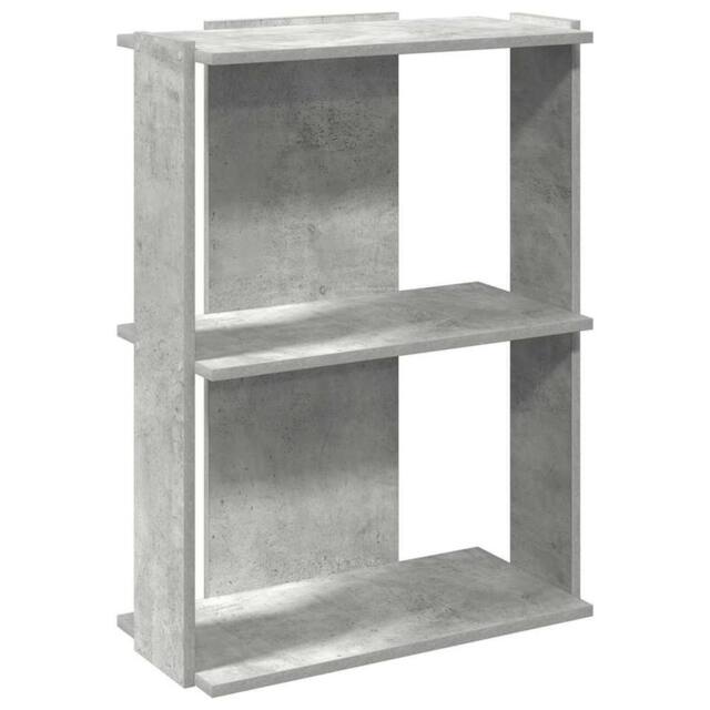 Berkfield Home Bookcase 3-Tier Concrete Grey 60x30x80 cm Engineered Wood - Size: 60 x 30 x 80 cm - image 1