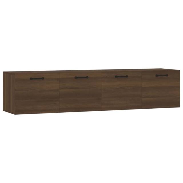 Berkfield Home Wall Cabinets 2 pcs Brown Oak 60x36.5x35 cm Engineered Wood - image 1