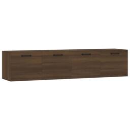 Berkfield Home Wall Cabinets 2 pcs Brown Oak 60x36.5x35 cm Engineered Wood - thumbnail 1